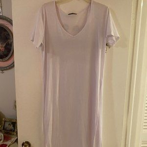 WHITE T-SHIRT DRESS/TUNIC